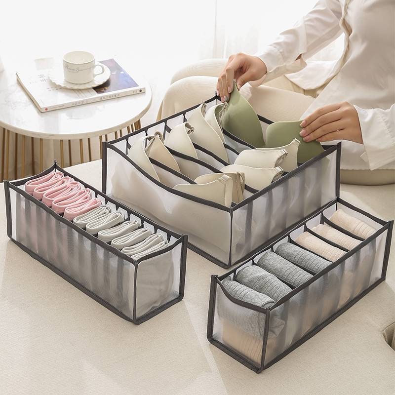 4pcs Clear Kitchen Drawer Organizer Set, Drawer Grid Storage Box,  Transparent Acrylic Divider Box, Simple Multi-purpose Storage Container For  Home Kit