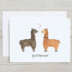 Karta Mr & Mr Just Married | Karta ślubna | Lamy ślubne | Karta akwarelowa | Karta okolicznościowa | Karta z papieru ekologicznego | Koperta z recyklingu