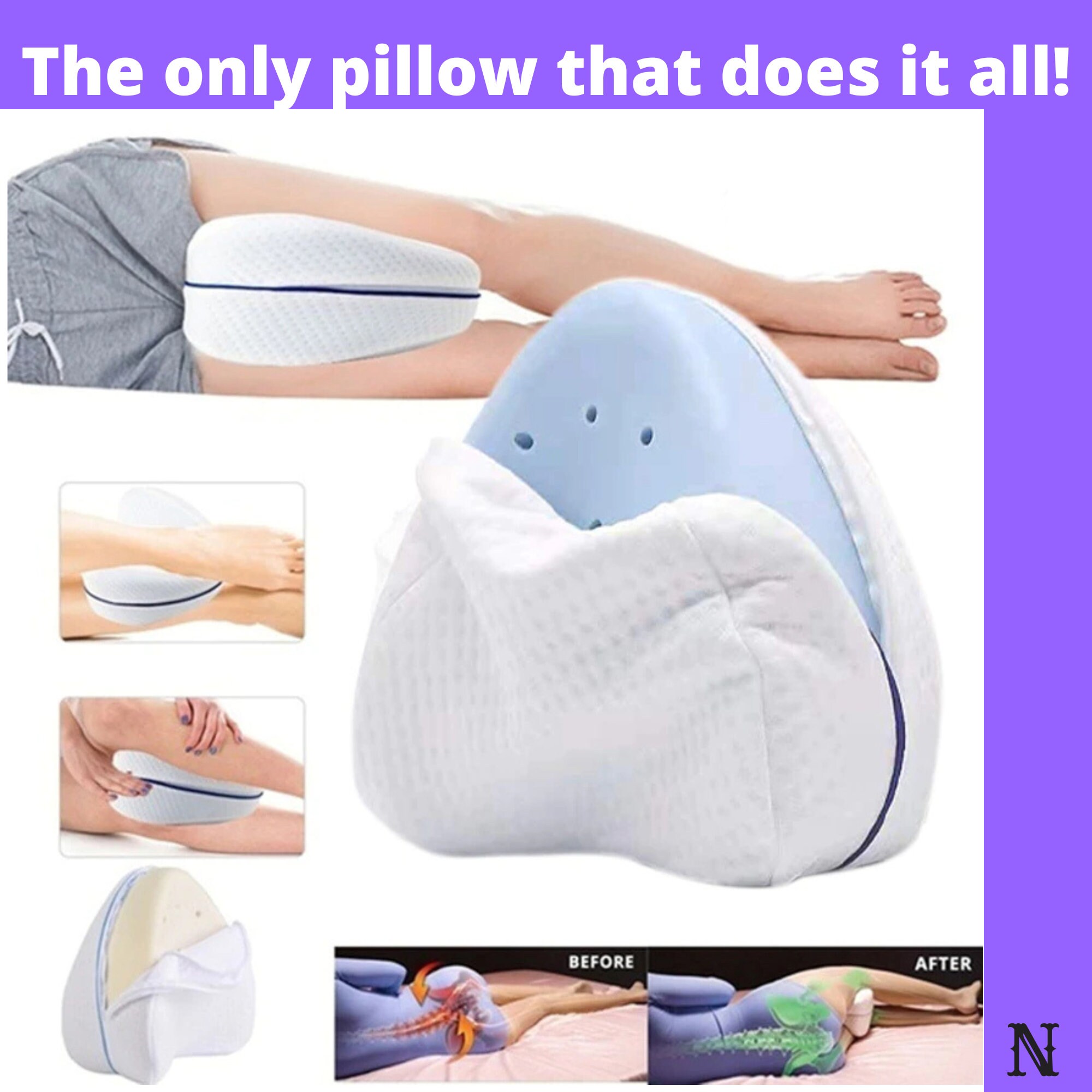 Sciatica Orthopedic Pain Relief Sleeping Cotton Foam Memory Etsy