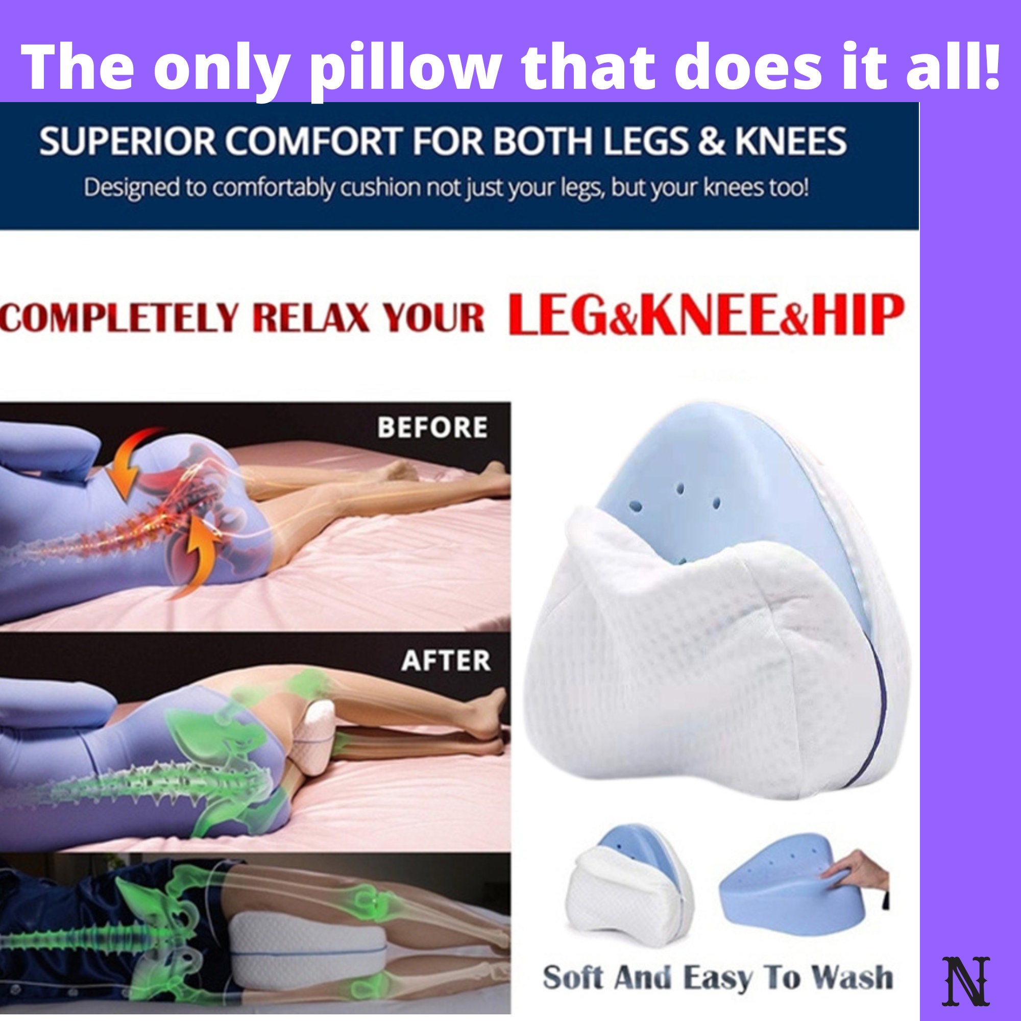 Sciatica Orthopedic Pain Relief Sleeping Cotton Foam Memory Etsy