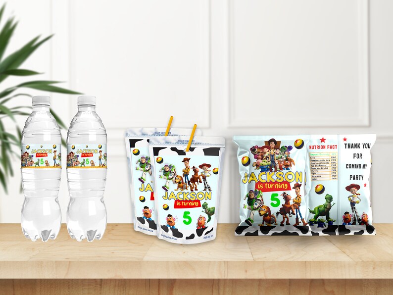 Editable Toy Story Birthday Party Supplies Printable Labels Etsy