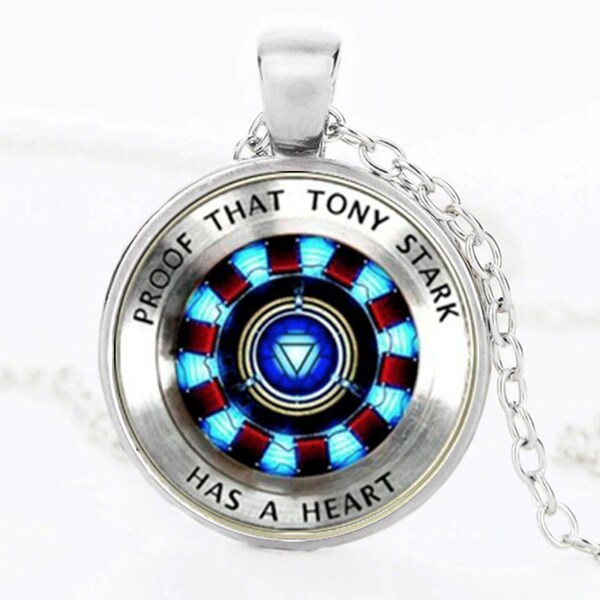 Iron Man Heart Necklace Etsy