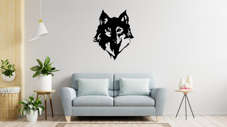 Wolf Metal Wall Art Extra Large Wall Art Abstract - Etsy