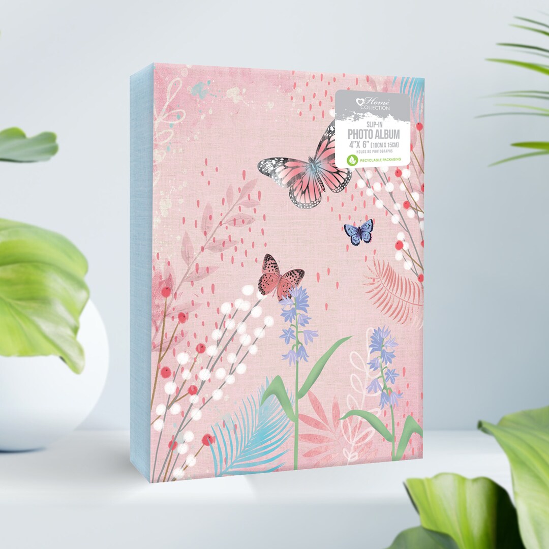Art Photo Album Slip in Case with 80 Pockets 4 X 6 Inch - Family