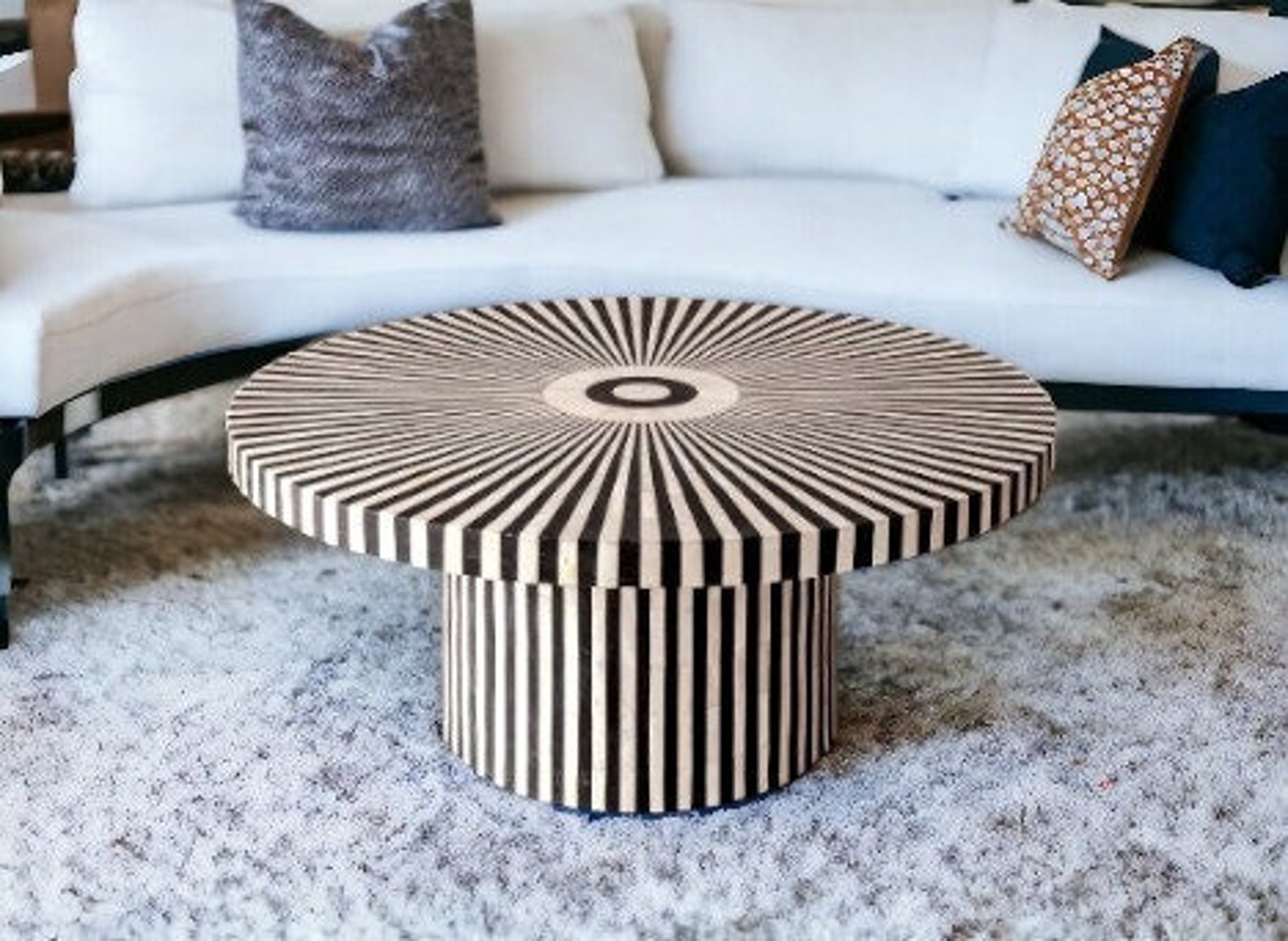 Handmade Luxury Bone Inlay Geometric Pattern With Stripe Inlay Base ...