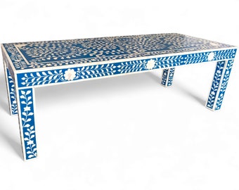 Handmade Bone inlay floral pattern Bench