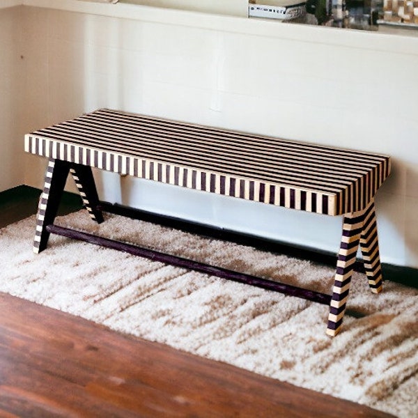 Bone Inlay Bench - Etsy