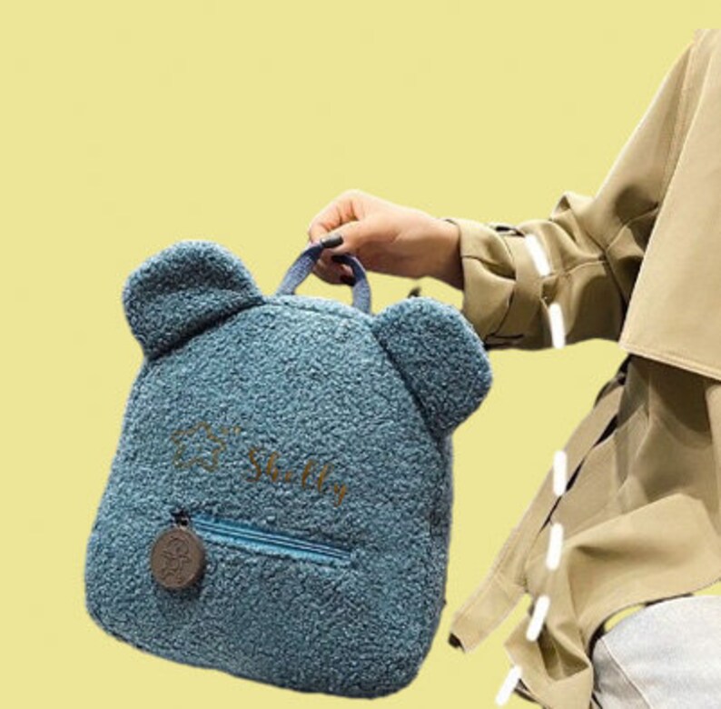 Cartable brodé en peluche personnalisé, sac à dos personnalisé, cadeau pour un enfant, nouveaux modèles printemps et automne, sac pour tout-petit. image 4