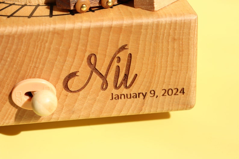 Personalized Wooden Music Box Decoration, Roller Coaster Wooden Music Box,Birthday Creative Gifts Handmade Wooden,Christmas Music Box Gifts image 4