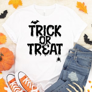 Trick or Treat svg, Halloween svg, Trick or Treat Shirt svg, Adult Halloween Shirt svg png | Cricut & Silhouette cut files, PNG Sublimation