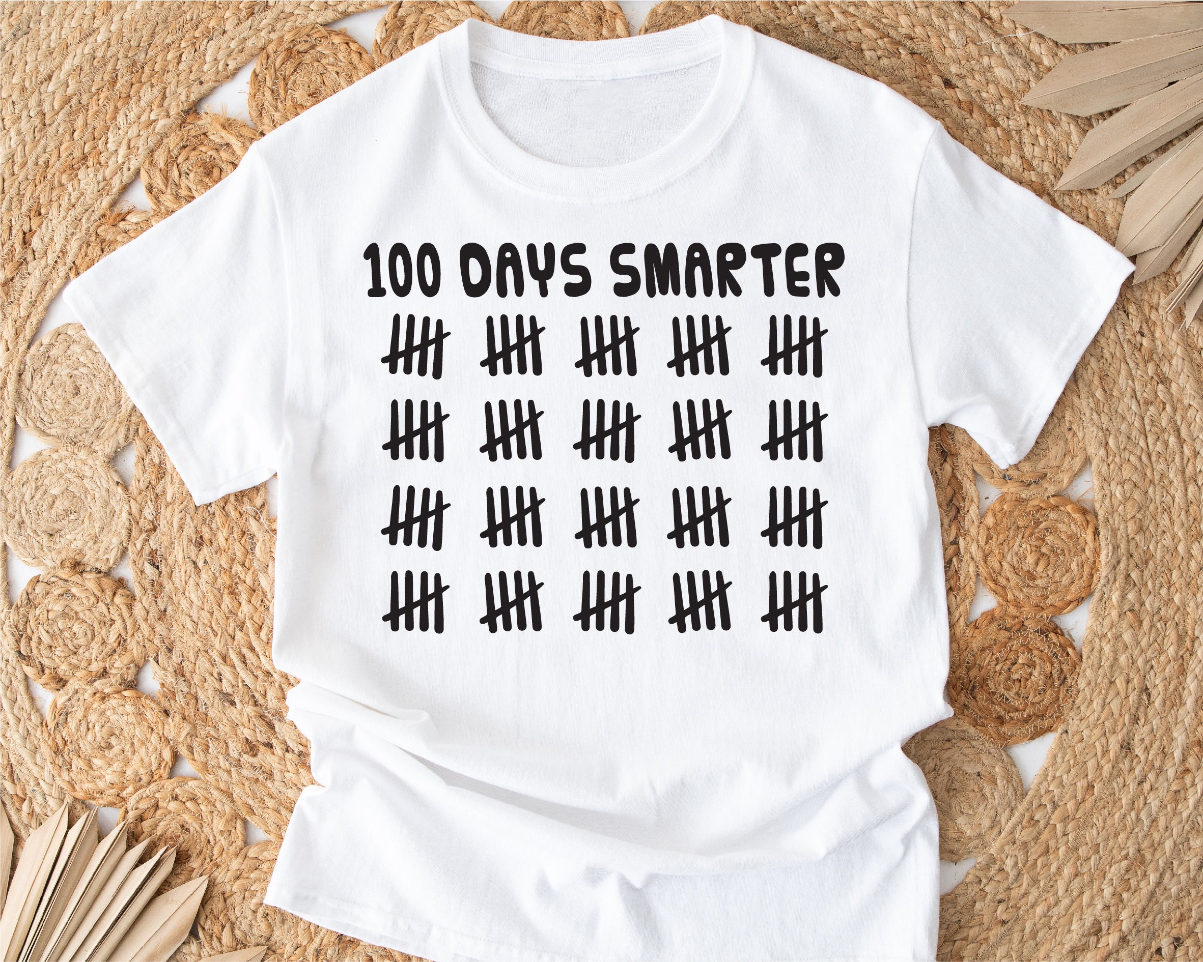 100 Days Smarter Svg, Boy 100 Tally Marks Svg, 100th Day of School Svg ...