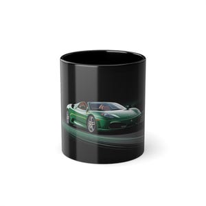 Black Coffee Cup, 11oz - 2005 Ferrari F430 Spider Mug, Sports Car Enthusiast Gift, Car Lover Coffee Cup, Racing Car Mug, Car Collector Gift,