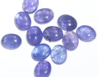 Natural Tanzanite Gemstone: Oval Cabochon, 4x6mm