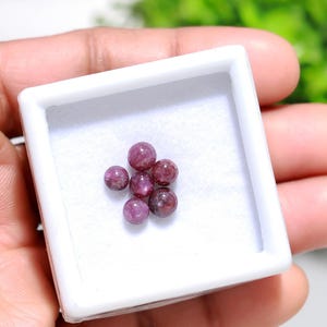 100 Pieces Ruby Star Gemstone Round Shape and Size Ruby Stone, Natural red Color Ruby Loose Stone