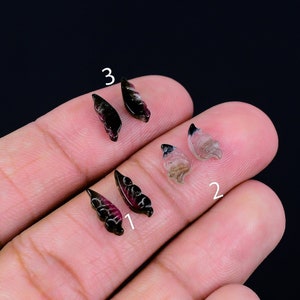 Authentic 0.38 Cts Multi Tourmaline Gemstone/ Tourmaline Fancy Carving Pair/ 100% Natural Pink Tourmaline Stone/ For Jewelry