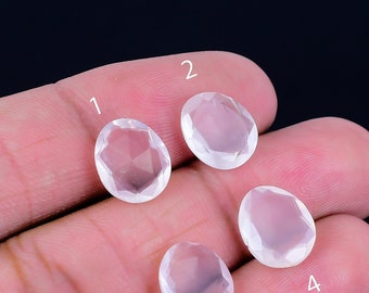4.15 Cts Crystal Quartz Gemstone/ Clear Faceted Quartz Oval Stone/ Making For Jewelry