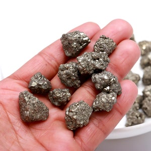 Pyrite Crystal Stone, Small Chunks Bulk Wholesale Lot, Pyrite Fools Gold Chunks, Rough Stone Healing Crystals, Original Pyrite Loose Stones
