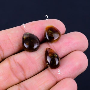 Natural 7.30 Cts Fire Agate Cabochon, Brown Gemstone, Fancy Agate Spiritual Crystal Mineral