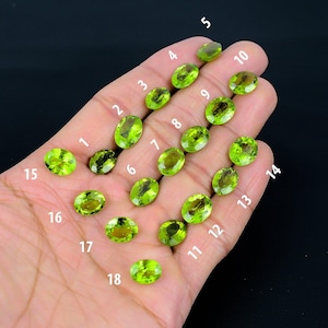 Echte 5 kt peridot edelsteen/peridot/peridot fancy gefacetteerd/groene losse edelsteen 8 x 11