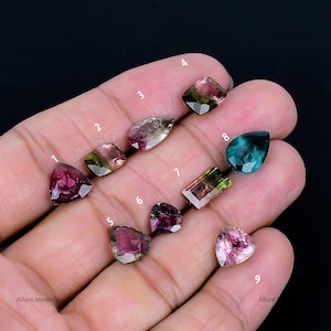 Bi Color Tourmaline Faceted Gemstone, Multicolor 5.25 Carat, Natural Loose Gemstone for Jewelry Making, Perfect for Wire Wrapping Crafts