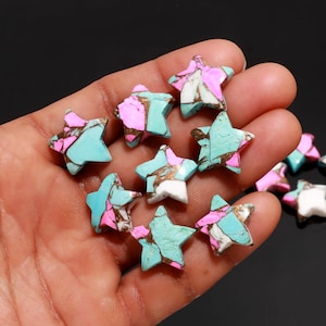 Pink Cotton Candy Turquoise Gemstone Star stare Gemstone: (18MM)
