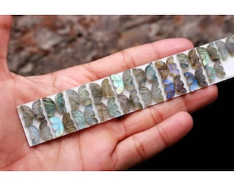 Butterfly Shape Blue Labradorite Carving Loose Natural Gemstone