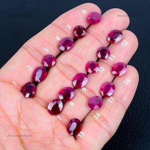 Natural Ruby / 5.00 Cts Red Gemstone/ Oval Faceted Ruby Stone/ Making For Jewelry