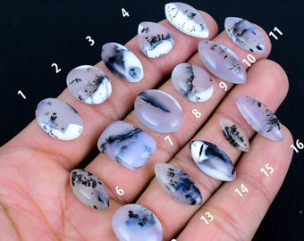 Genuine 9.00 Cts Dendrite Opal Gemstone/ Opal Cabochon/ Oval Opal Gemstone/ Gemstone For Jewelry Making