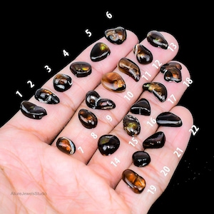 Pietra preziosa sciolta di AGATA DI FUOCO MESSICANA, cabochon marrone da 4,75 carati, pietra naturale messicana per la creazione di gioielli, perfetta per progetti di avvolgimento del filo.
