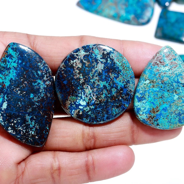 Shattuckite Natural Gemstone, Wholesale Shattuckite Crystals, Shattuckite Lot, Loose Shattuckite, Shattuckite Stone Mix Shape Cabochons