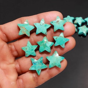 Natural Mohave Turquoise Gemstone, Star Shape Gemstone Lot, Turquoise Cabochon, Amazing Star Gemstone Jewelry For Ring Making
