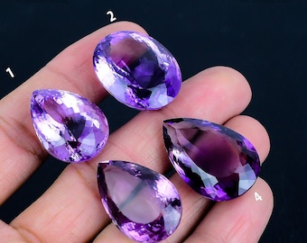 Joyería de amatista natural suelta, piedra natal de febrero, gema púrpura