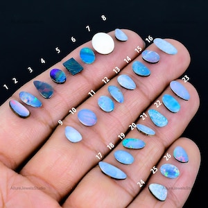 2.25 Cts Australian Opal Gemstone, Opal Cabochon, Natural Blue Opal Loose Stone