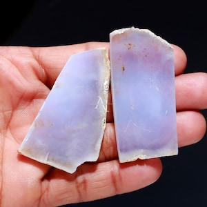 Blue Aqua Chalcedony Slice: Natural Loose Gemstone
