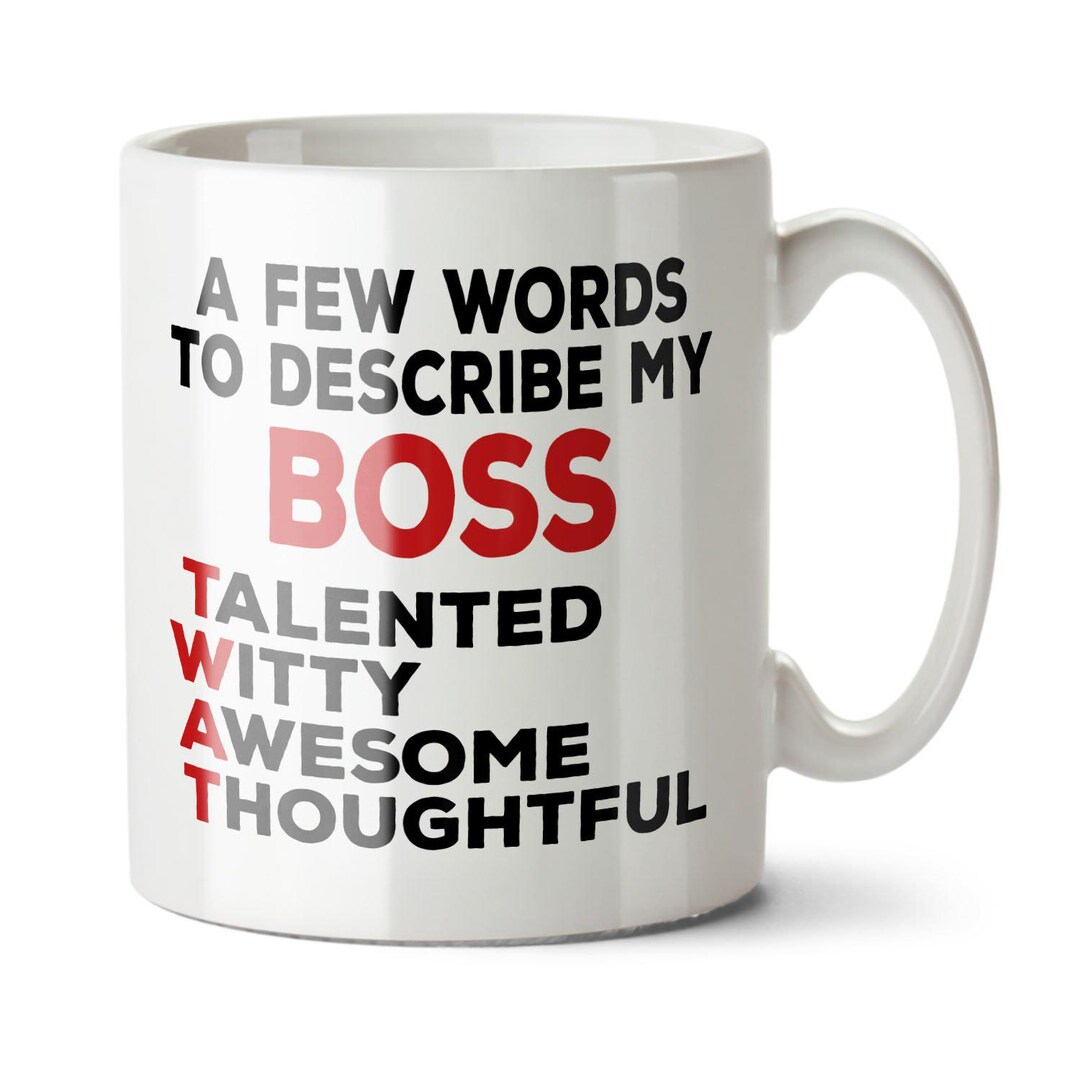 A Few Words to Describe My Boss Funny, Rude Manager Gift Mug - Etsy