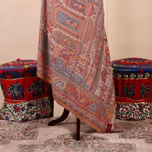 Chal de cachemira pashmina hecho a mano, chal de seda pashmina Kalamkari Kashmiri, chal de cachemira premium, chales suaves y cálidos, regalo de invierno