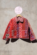 Handcrafted Cotton Quilted Patchwork Jacket, Boho Floral Reversible Coat \u2013 Vintage Kantha Kimono Style Short Jacket for Women, Gift for Her product logo