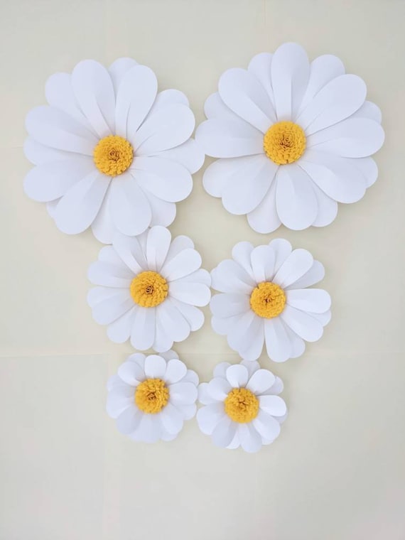 12 Pcs Floral Paper Flowers Decorations for Wall Monogram Sign Decorations Sunflower Yellow 3D Flowers for Party Photo Backdrops, Classrooms Walls, BR