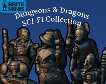 D&D Sci-Fi Characters and Enemies | Resin Printed | 28mm/32mm | Tabletop RPG Games, Dungeons and Dragons, Pathfinder, Fallout, Star Wars