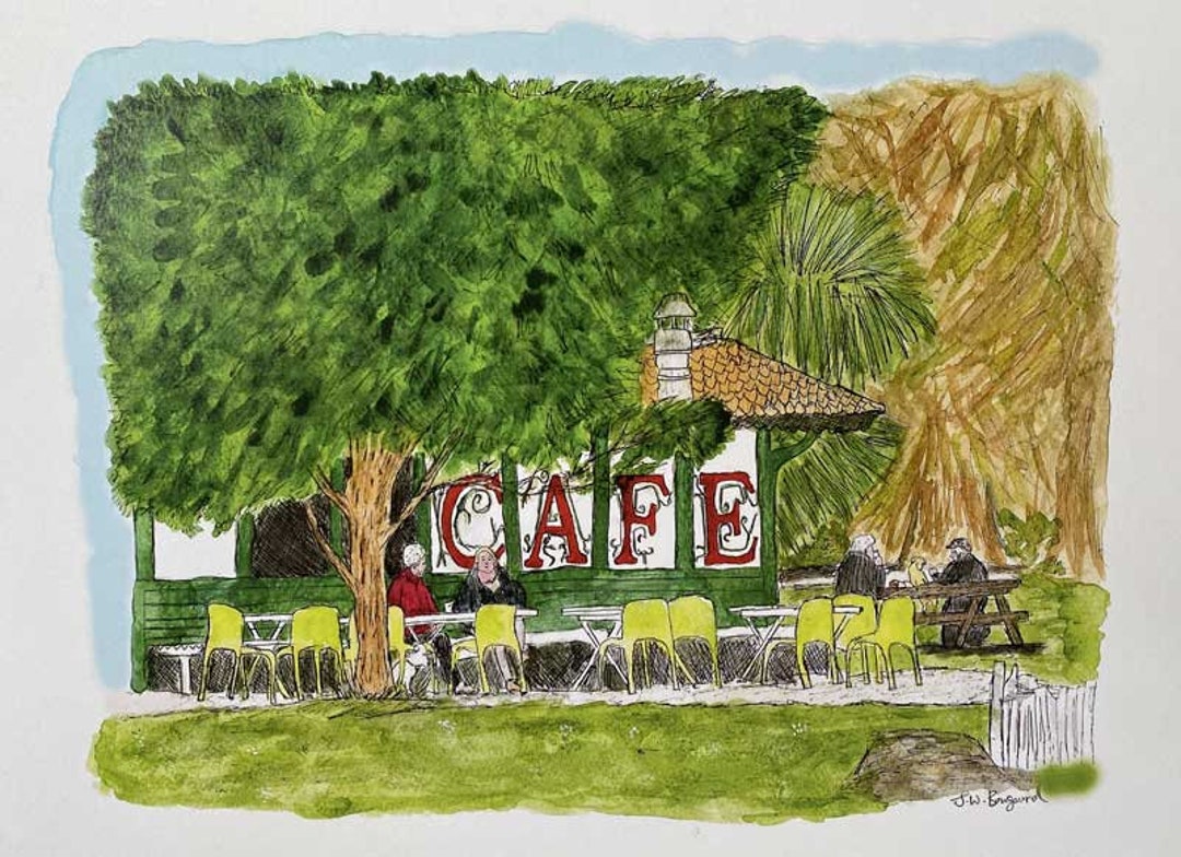 Clarence Park Cafe Weston Super Mare Print From Original Etsy