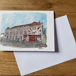 Curzon Cinema, Clevedon Print from Original Illustration.  Single card and envelope
