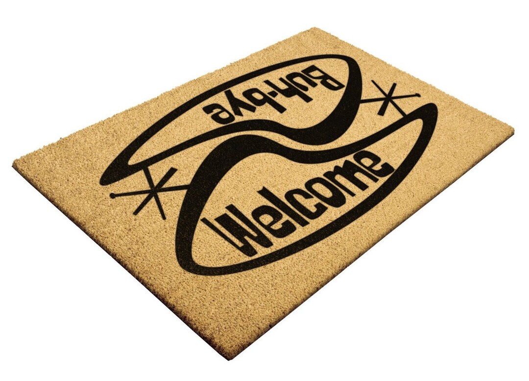 Outdoor Mat / Mid Century Modern Coir Bristle Etsy