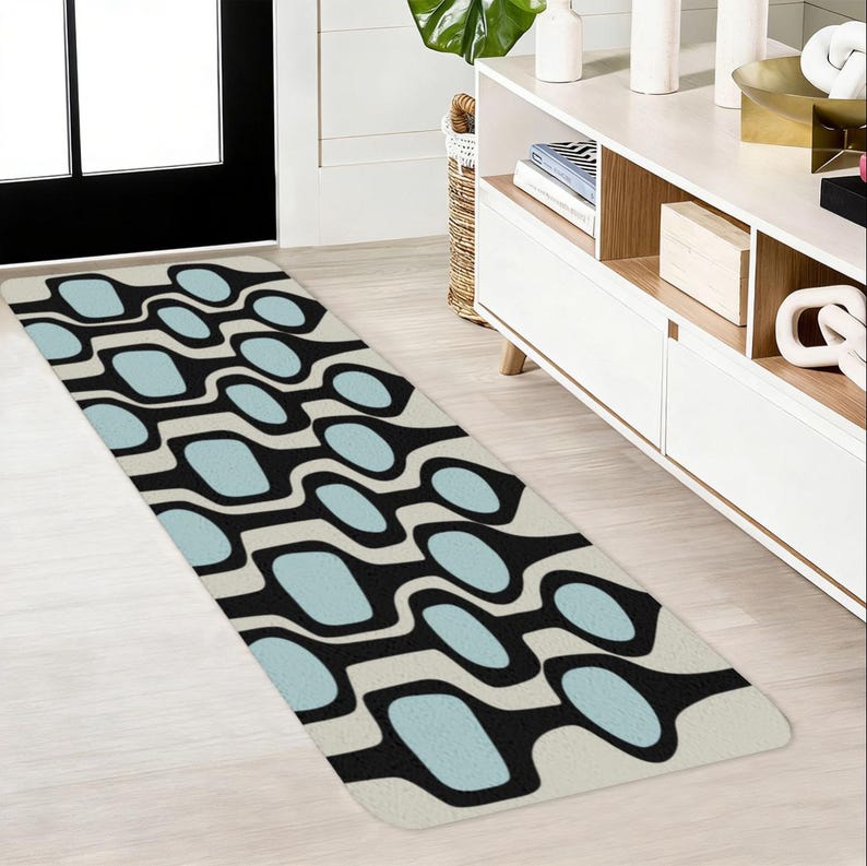 MCM Runner Rug Mat - 20 X 60 Inches - Retro Kitchen, Bathroom, Bedroom ...