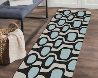 MCM Runner Rug Mat - 20 x 60 inches - Retro Kitchen, Bathroom, Bedroom, Hallway Rug