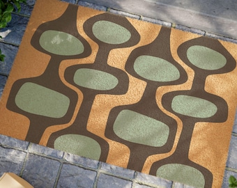 Mid-Century Modern Doormat - Retro Entryway Rug, Boho Home Decor, Welcome Mat for Indoor/outdoor Use, Unique Gift Idea