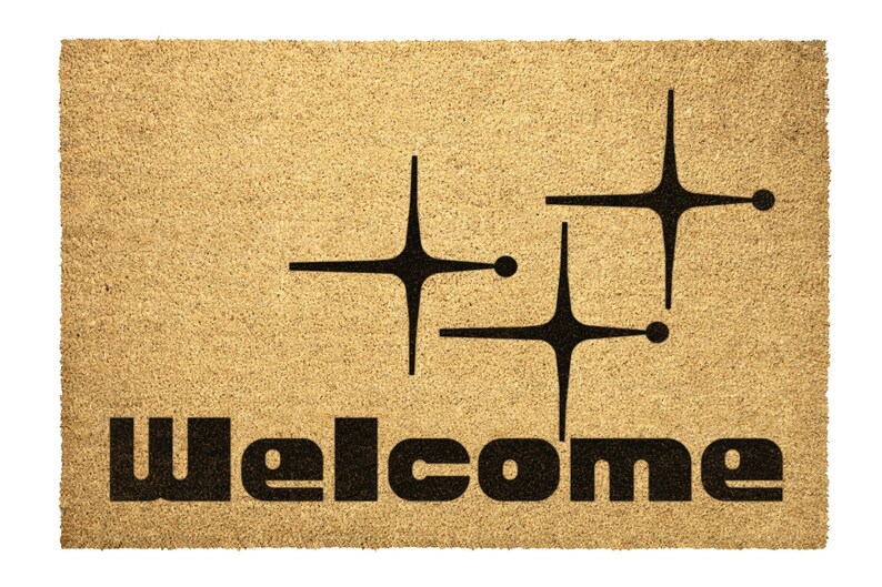 Retro OUTDOOR DOORMAT Mid Century Modern Mat Print Etsy