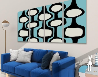 MCM Large Mural Wall Art - 4 Panels Sound Absorbing - 80 in. X 40 in.
