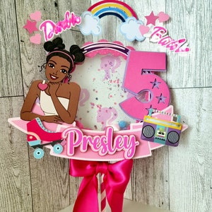 Doll personalized cake topper