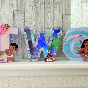 Personalized 3D Moana inspired letters Moana Party