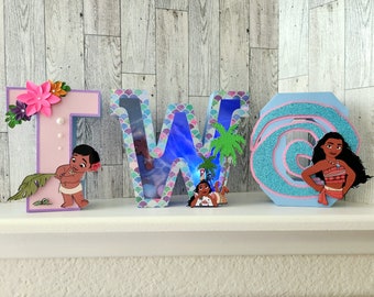 Personalized 3D Moana inspired letters Moana Party